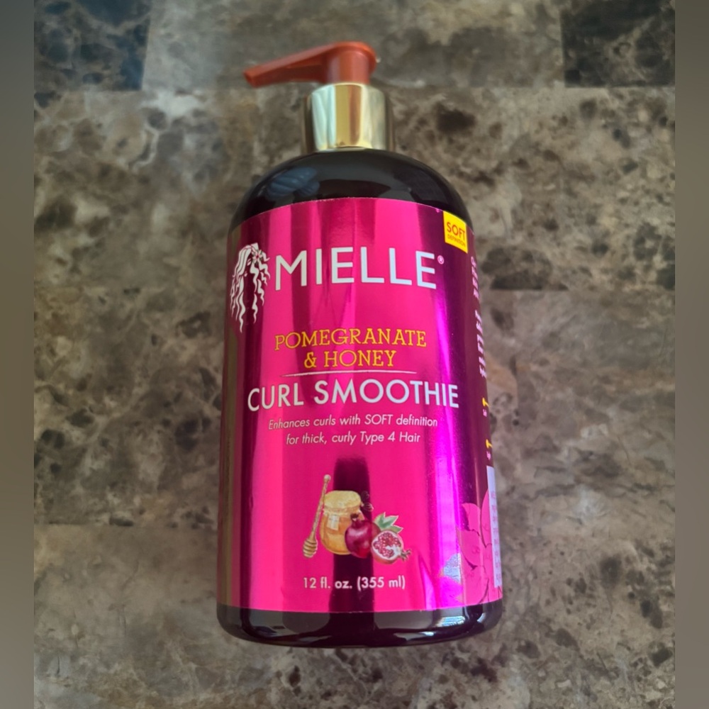 Mielle Pomegranate & Honey Curl Smoothie 12 fl oz- Pump Haircare Beauty New
